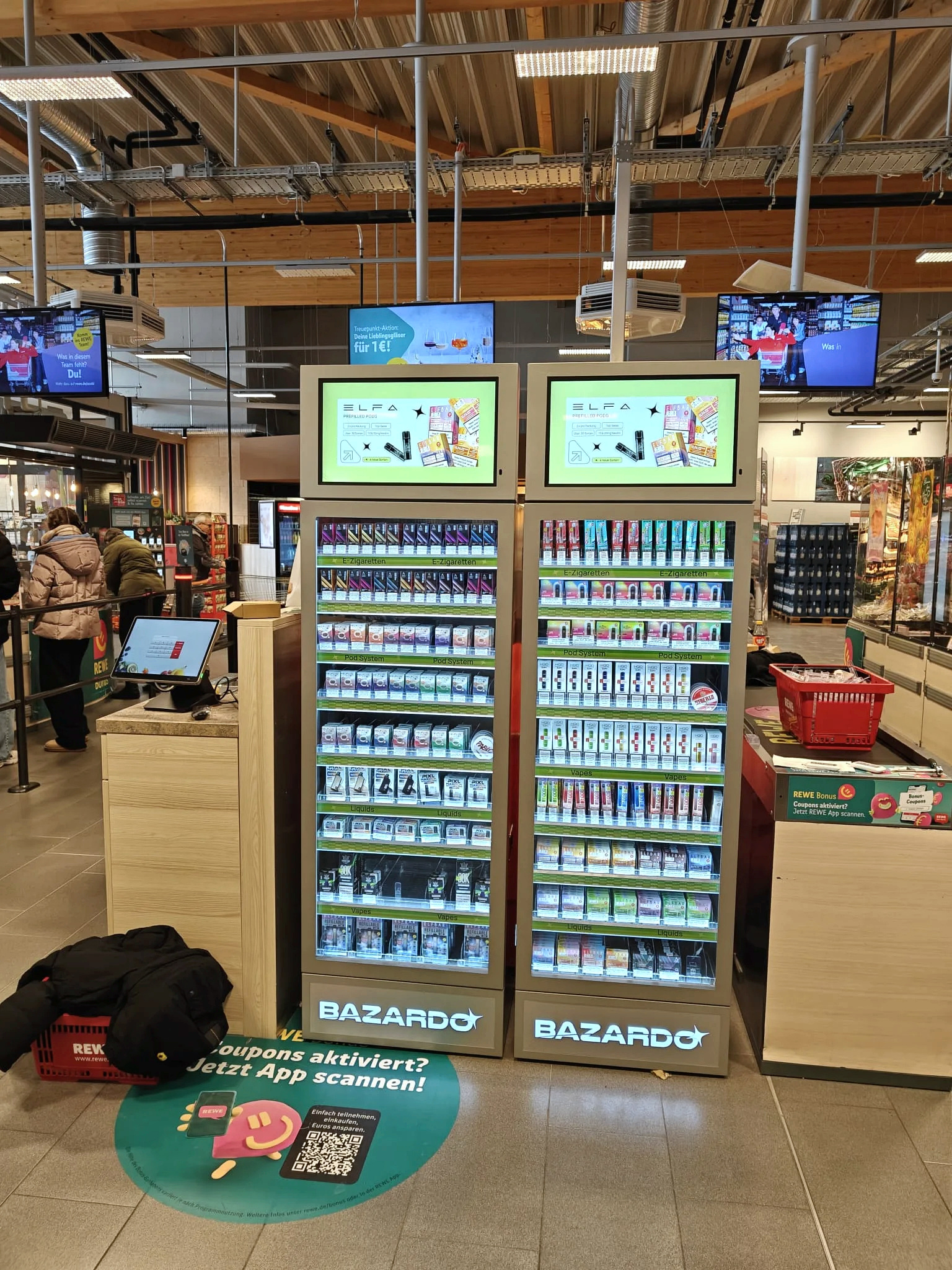 Bazardo Verkaufsvitrine bei Aral, Köln