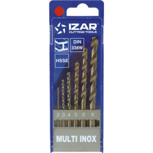 Izar HSSCo-Universalbohrer Multi-INOX Set 6-teilig