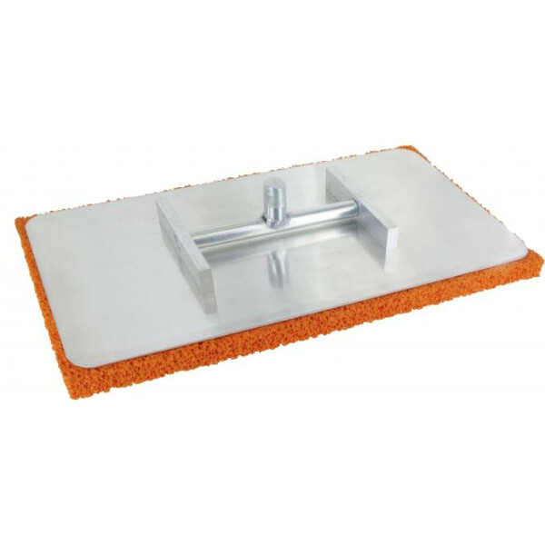 Deckenreibebrett Aluminium mit Gelenk und rotem Schwammgummibelag 200 x 400 mm