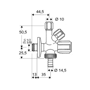 Schell Kombinations Eckventil Comfort 035500699 mit RV...